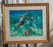 Gigi Martorelli (Palermo 1936) Dipinto Olio Su Tela "Natura Morta"
