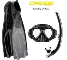 Maschera boccaglio pinne - maschera, +