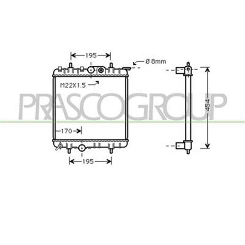 Radiatore per peugeot 206 - per,