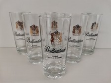 BALLANTINE'S SCOTCH WHISKY 6 PZ VETRO STEMMA DORATO BAR PUB OSTERIA BANCO CUCINA