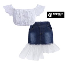 Bambina Maglia Top Spalle