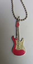 COLLANA CIONDOLO METALLO CHITARRA PICCOLA rosa DCH104