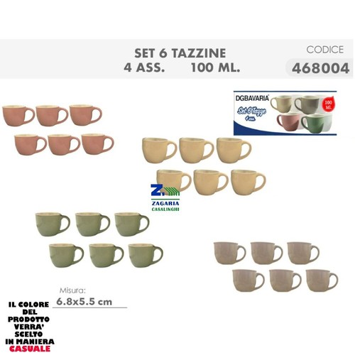 Set tazze tazzine caffe - 6, da