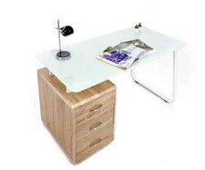 Scrivania in vetro porta pc