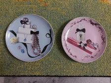 COPPIA PICCOLI PIATTI PIATTINI PORCELLANA HERNIETTE MEMORIES CM 20 