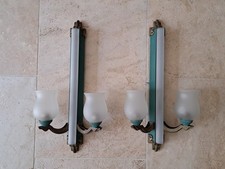 Coppia di applique, ottone e