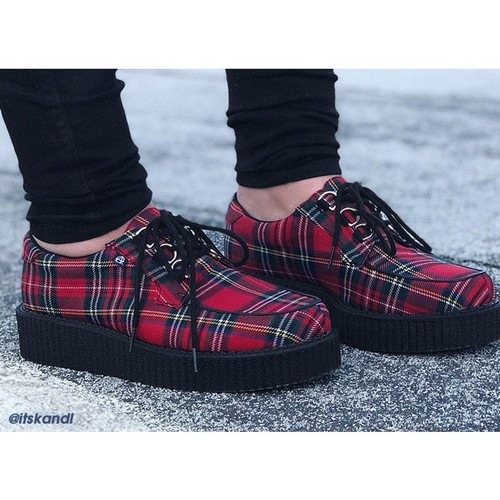Mocassino tuk red - red, plaid