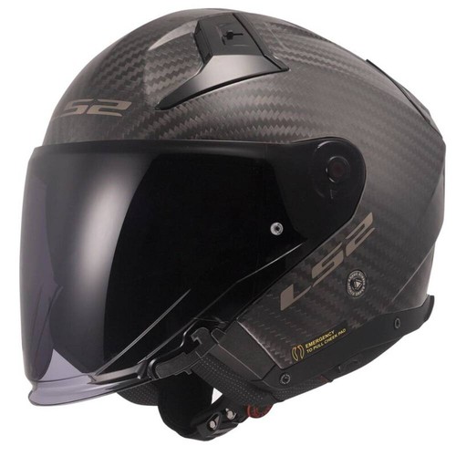 Casco jet carbonio ls2 - casco, of603