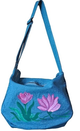 Borsa jeans dipinta mano - borsa,
