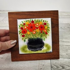 Anderson Floral Tile Art Wood