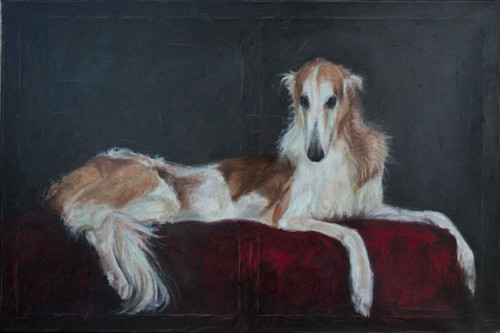 Quadro olio tela - olio, cane