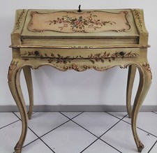 Ribalta scrittoio bureau secretaire veneziano scolpito laccato dipinto barocco