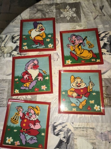 Quadretti vintage ricamati - , a
