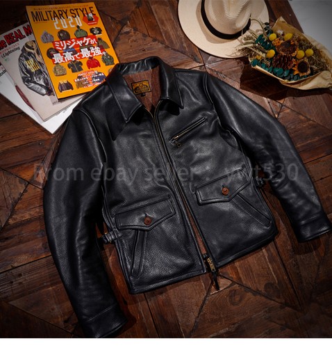 Giacca biker uomo vera pelle