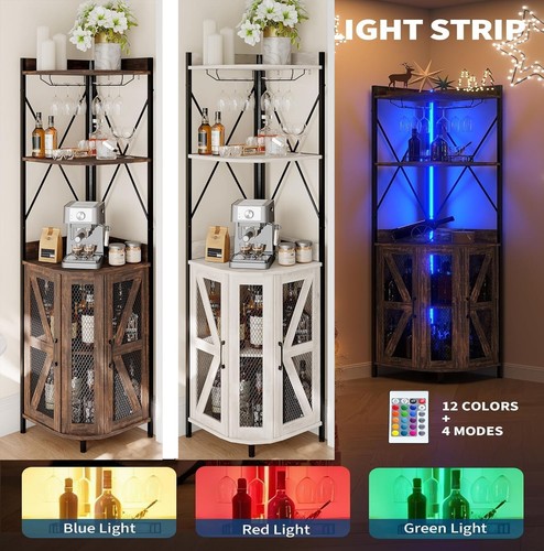 Mobile bar angolare con presa - mobile,