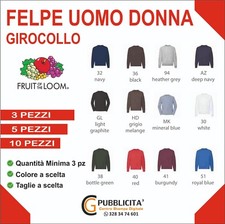 felpa uomo donna girocollo