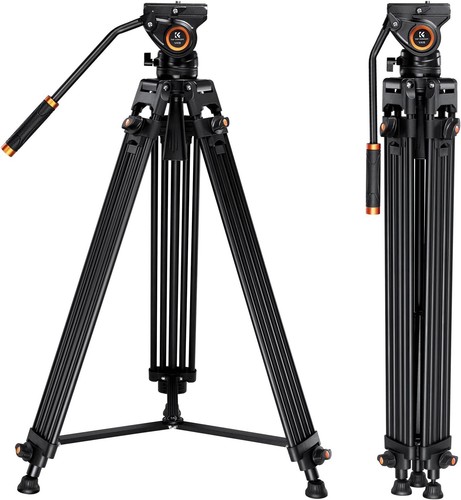 Treppiede videocamera testa