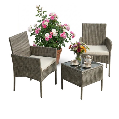 Set salotto balcone rattan - rattan, 3