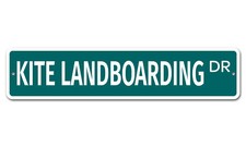 6462 SS Kite Landboarding 4" x 18" Novità Cartello Stradale Alluminio
