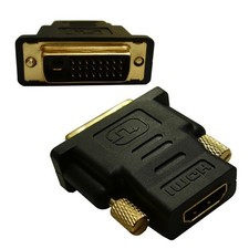 Hdmi DUAL ADATTATORE MASCHIO DVI-D FEMMINA LINK DORATI dz