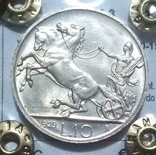 10 Lire Biga 1929 2 Rosette