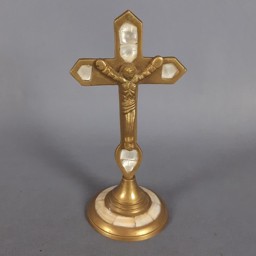 Crocifisso tavolo ottone e - crocifisso,
