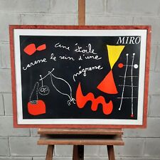 Quadro Stampa Offset Joan Mirò Une Étoile Caresse Le Sein D'une Négresse Vintage