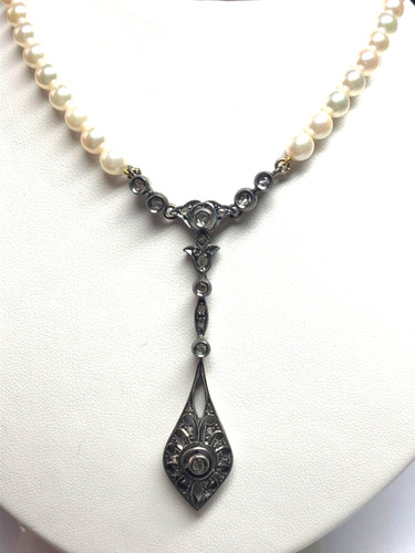 Collana perle naturali antico - collana,