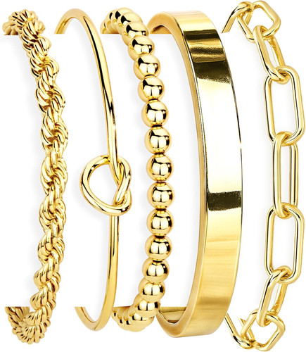 Set bracciali oro donna - bracciali,