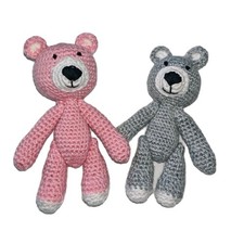 Orsacchiotto rosa e grigio