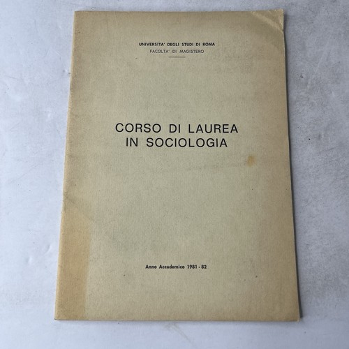 Corso laurea sociologia - in,