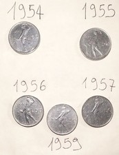 lotto 5 monete 50 Lire