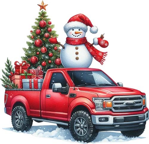 Adesivo natale monster truck - natale,