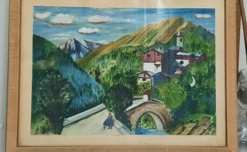 Quadro con cornice - , legno
