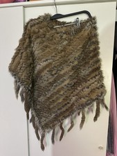 Poncho vera pelliccia di