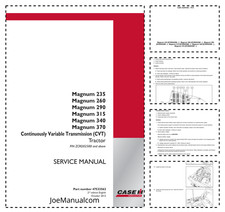 CASE Magnum 235 260 290 315 340 370 Trattori con Manuale di Servizio CVT ZCRD0258...