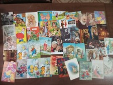 Lotto 42 Cartoline Varie Augurali Religiose Umoristiche Formato Grande (VE224)