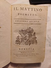 LIBRO ANTICO  GIUSEPPE PARINI
