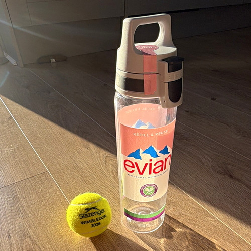 Evian player issued water