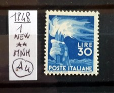 ITALY REPUBBLICA 1945-48 SERIE DEMOCRATICA 30 LIRE NUOVO - 1 STAMP NEW**