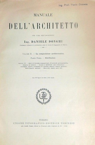 Manuale dell architetto donghi - manuale,