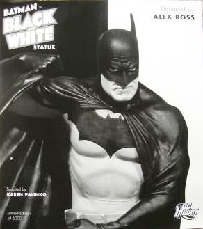 Statua batman bianco nero - e,