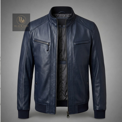Giacca uomo blu navy vera