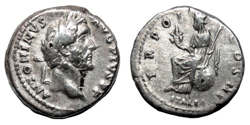 Aet antonino pio ar denario - *aet*,