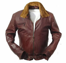 Giacca da uomo Focke-Wulf Luftwaffe giacca da aviatore giacca in pelle giacca da pilota marrone nuova