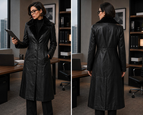 Giacca cappotto sherling lungo