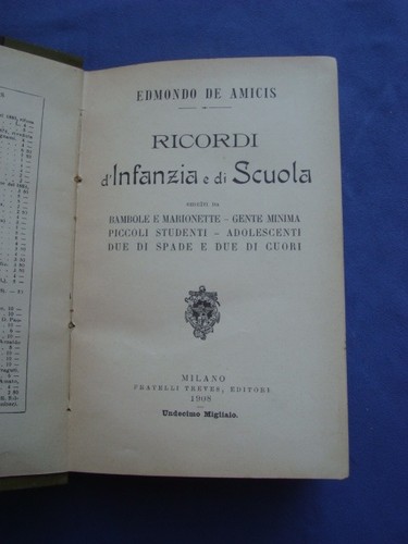 Amicis ricordi infanzia e - amicis-ricordi, d'infanzia