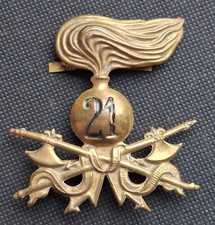 FREGIO CASCO COLONIALE AOI 21° REGGIMENTO GENIO TRANSMISSIONI REGIO ESERCITO WW2