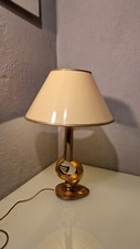 lampada da tavolo in ottone con decoro informale willy rizzo per Mario Sabot