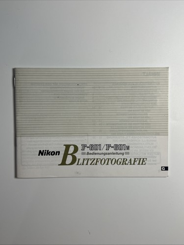 Nikon 601 601m manuale - nikon, f-601/f-601m